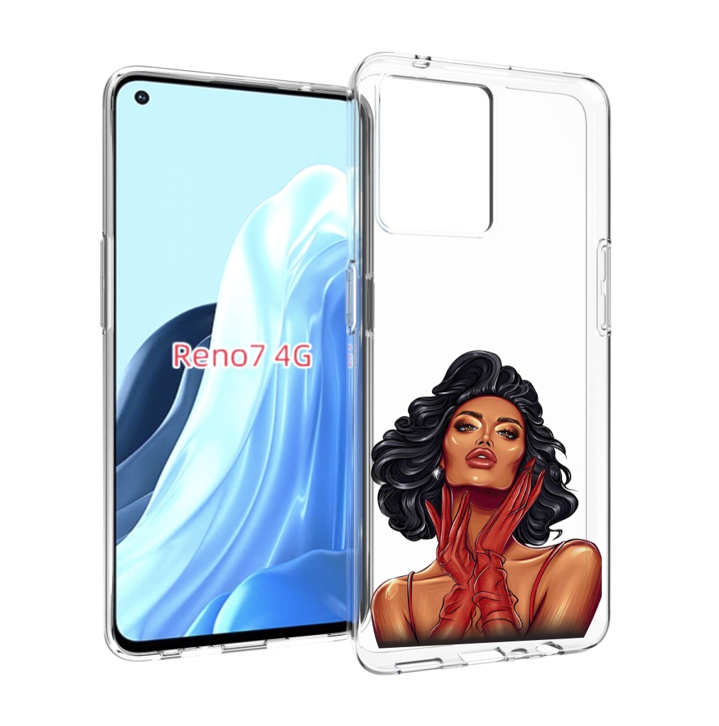 

Чехол MyPads мулатка-в-перчатках женский для OPPO RENO 7 4G, Прозрачный, Tocco
