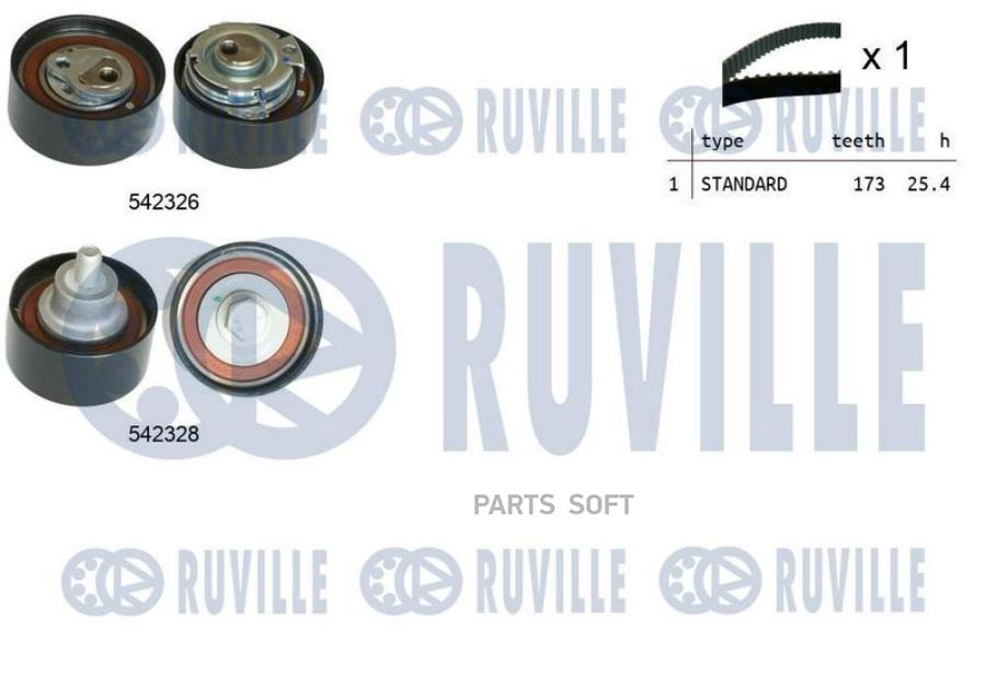 

Комплект ГРМ Chery Fora 2007-2012 Ruville 550491