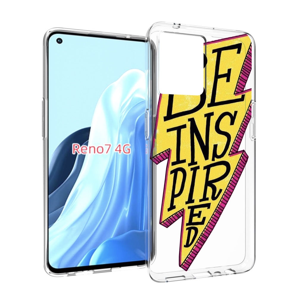 

Чехол MyPads надпись в желтой молнии для OPPO RENO 7 4G, Прозрачный, Tocco