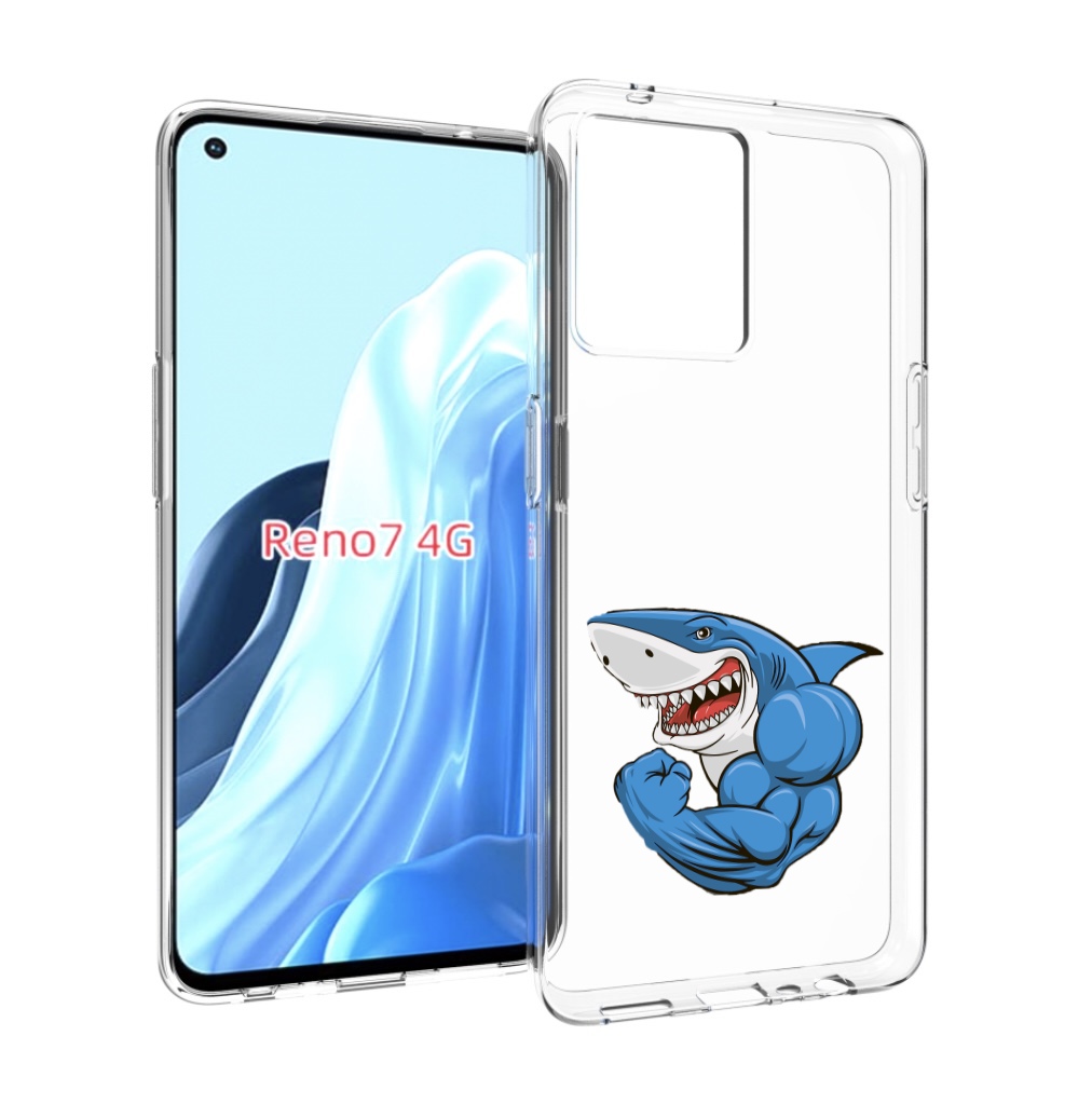 

Чехол MyPads накаченная акула для OPPO RENO 7 4G, Прозрачный, Tocco