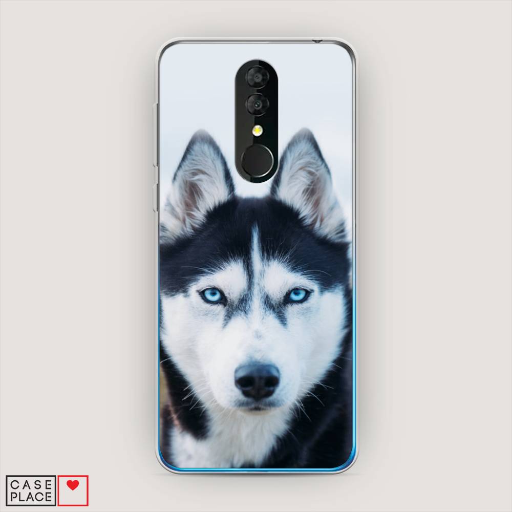

Чехол на Alcatel 3 5053Y (2019) "Хаски 2", Синий;белый, 170550-1