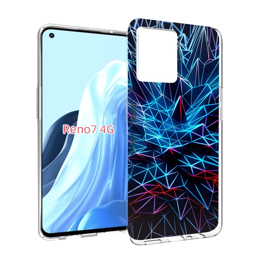 

Чехол MyPads неоновая-абстракция для OPPO RENO 7 4G, Прозрачный, Tocco