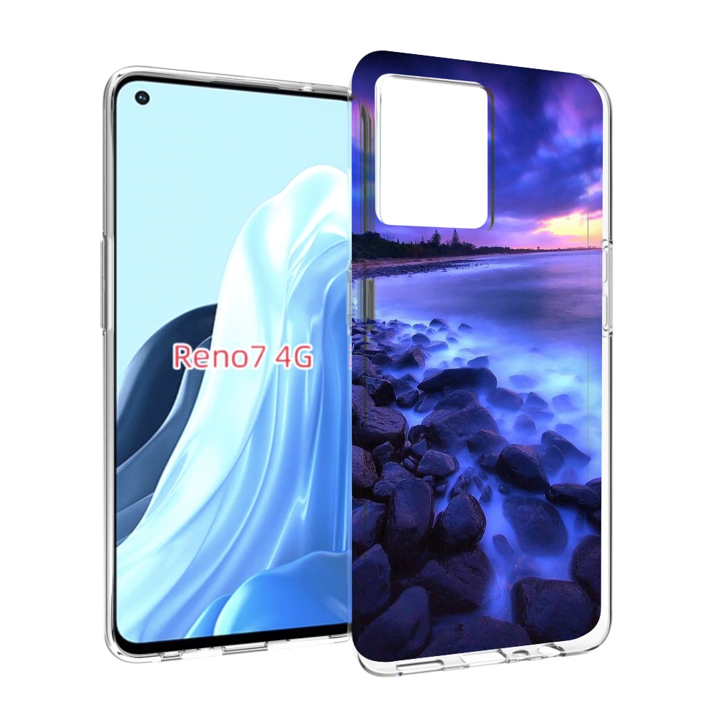 

Чехол MyPads неоновый берег для OPPO RENO 7 4G, Прозрачный, Tocco