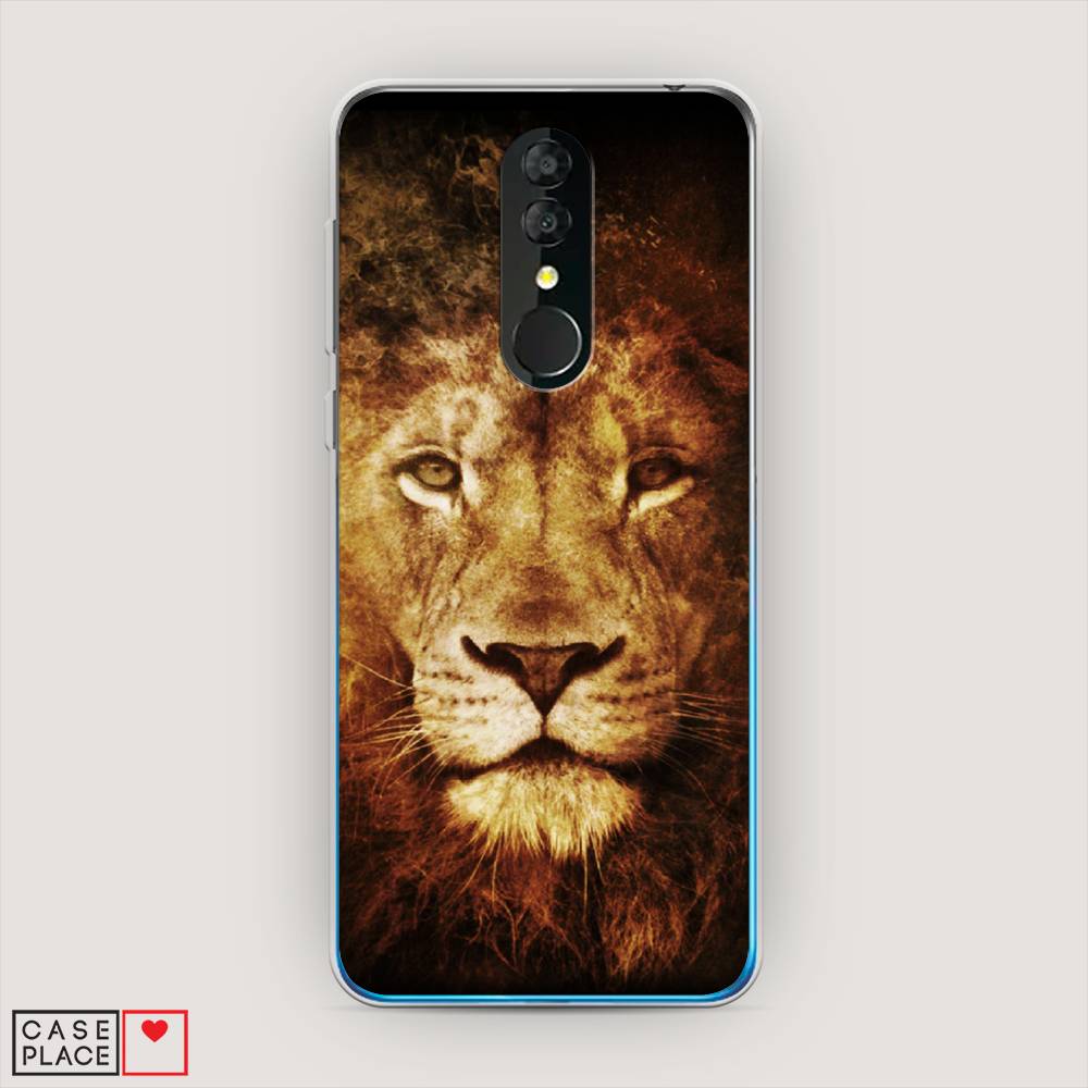 

Чехол на Alcatel 3 5053Y (2019) "Лев", Черный;коричневый;желтый, 170550-6