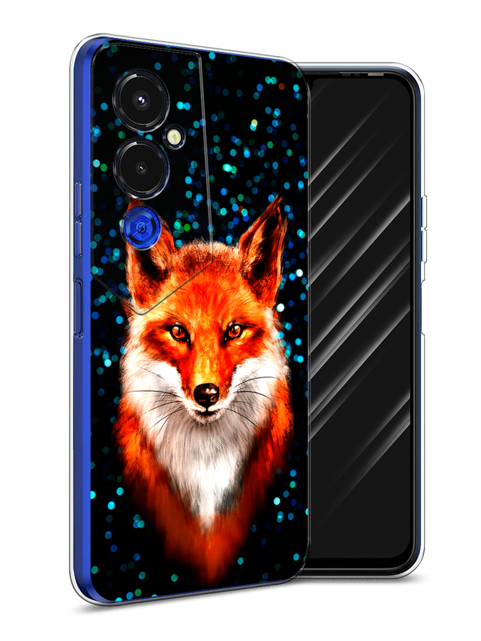 

Чехол Awog на Tecno Pova 4 pro / Техно Пова 4 Про "Волшебная лиса", Оранжевый;черный;белый