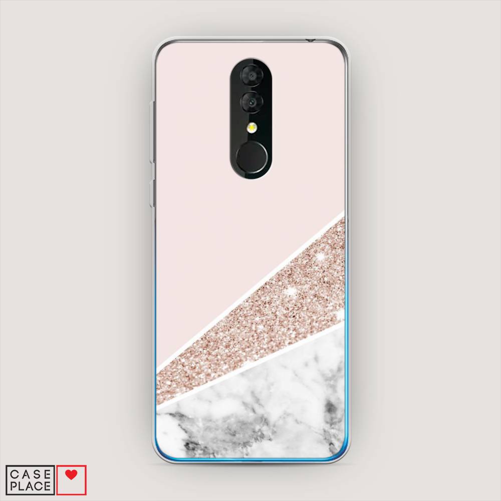 

Чехол на Alcatel 3 5053Y (2019) "Блестящий розовый мрамор", 170550-3