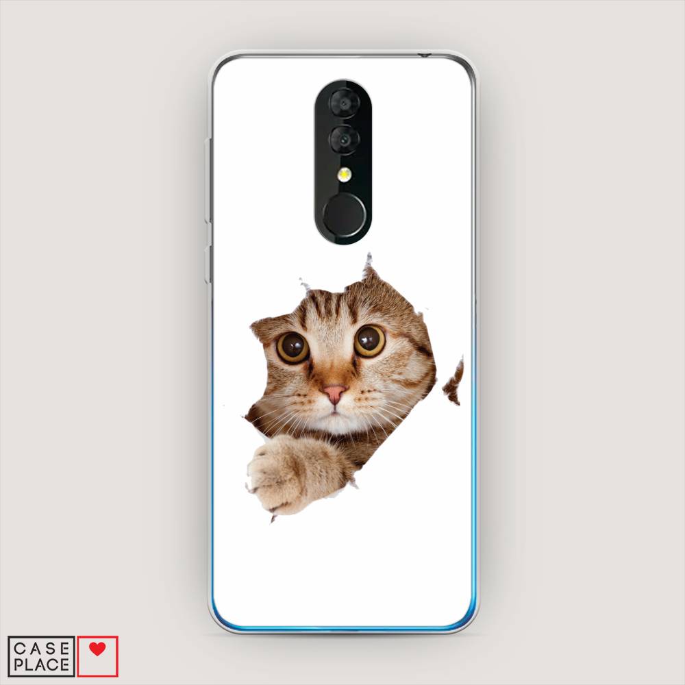 

Чехол на Alcatel 3 5053Y (2019) "Кот и бумага", Белый;коричневый, 170550-1