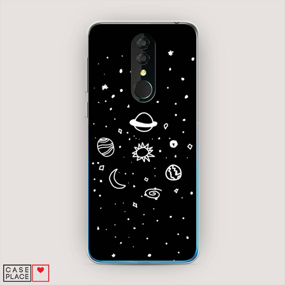 

Чехол на Alcatel 3 5053Y (2019) "Дудл солнечной системы", Бежевый;серый, 170550-2
