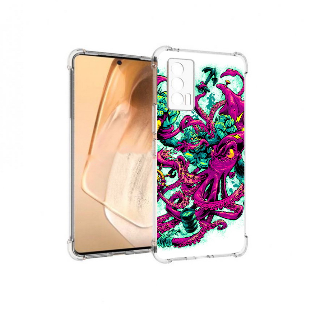 

Чехол MyPads Tocco для Vivo iQOO Neo 5 фиолетовый кракен (PT226960.398.657), Прозрачный, Tocco