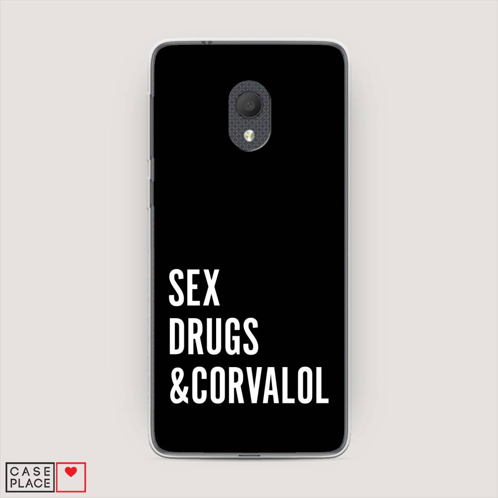 

Чехол на Alcatel 1C 5003D (2019) Corvalol, Черный;серый;белый, 170650-6