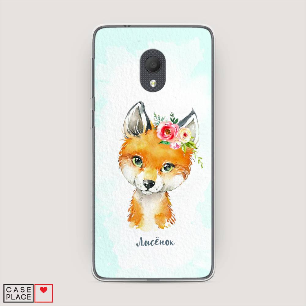 

Чехол на Alcatel 1C 5003D (2019) Мой лисёнок, Голубой;оранжевый, 170650-1