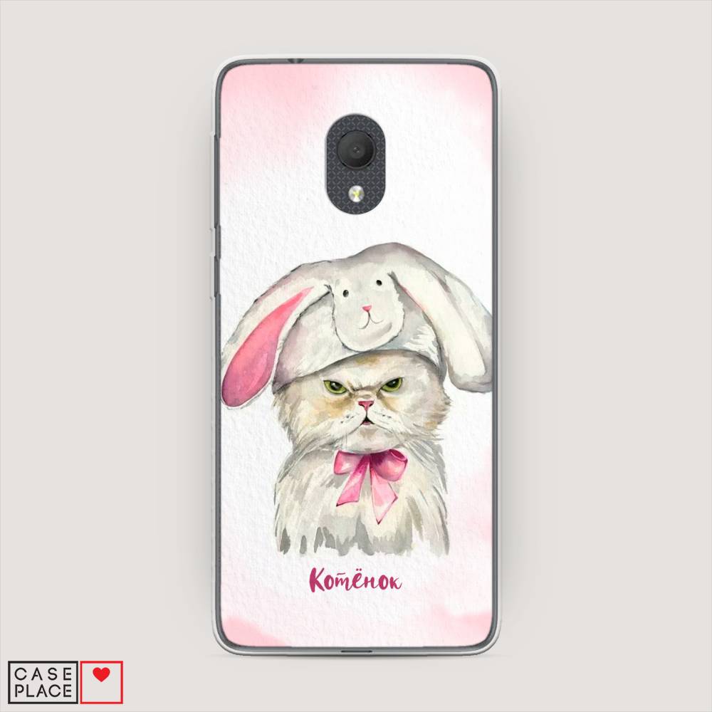 

Чехол на Alcatel 1C 5003D (2019) Мой котёнок, Розовый;серый, 170650-1