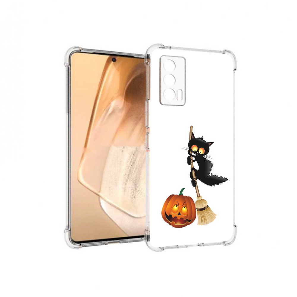 

Чехол MyPads Tocco для Vivo iQOO Neo 5 хэлуинский котик (PT226960.398.667), Прозрачный, Tocco