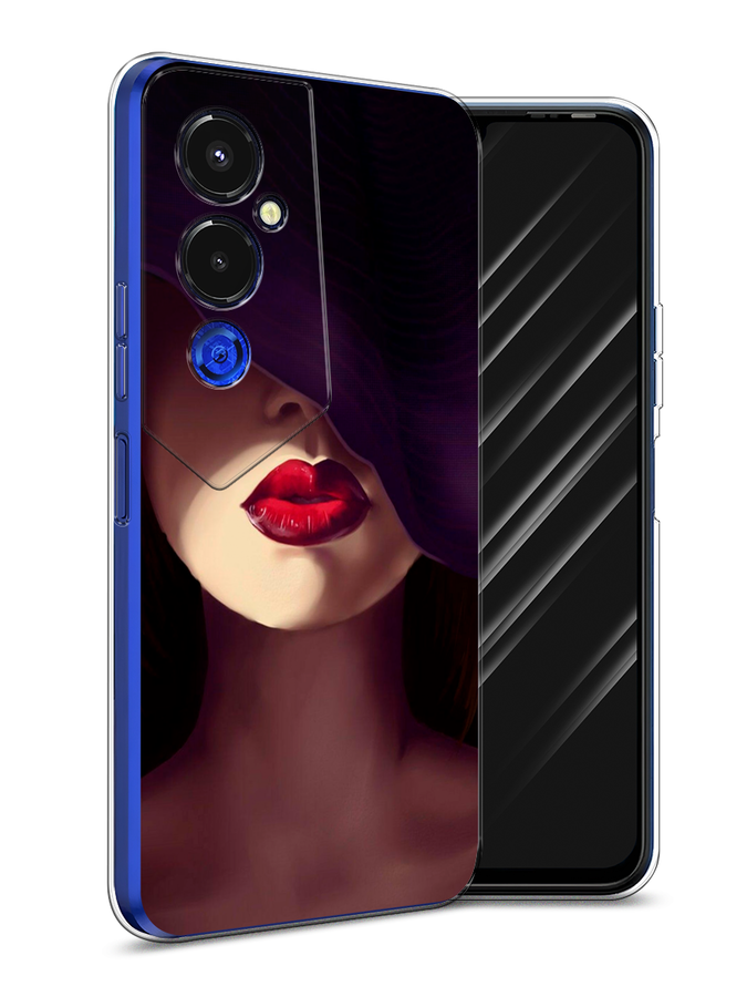 

Чехол Awog на Tecno Pova 4 pro / Техно Пова 4 Про "Красные губы", Черный;бежевый;красный