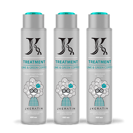 фото Комплект jkeratin treatment здоровье для волос 3*480 мл