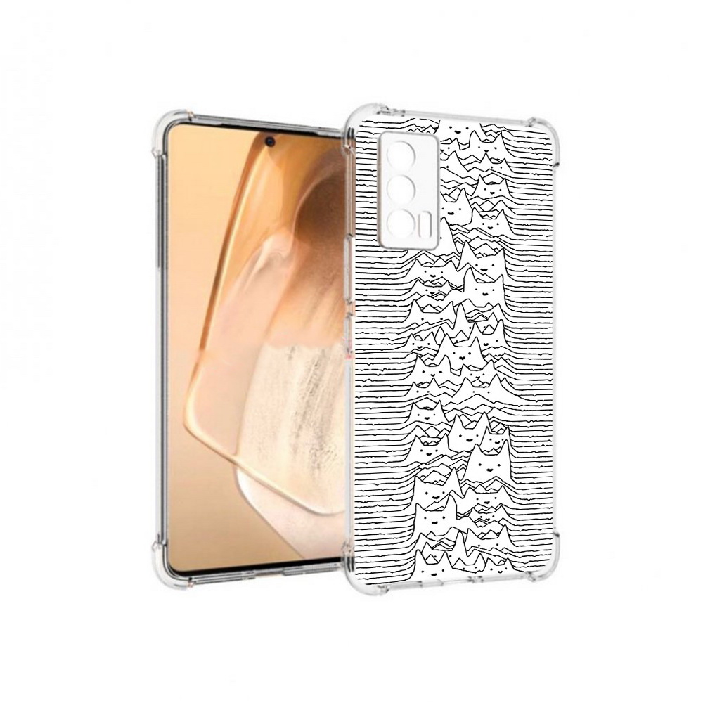 

Чехол MyPads Tocco для Vivo iQOO Neo 5 черно белые коты 3D (PT226960.398.682), Прозрачный, Tocco