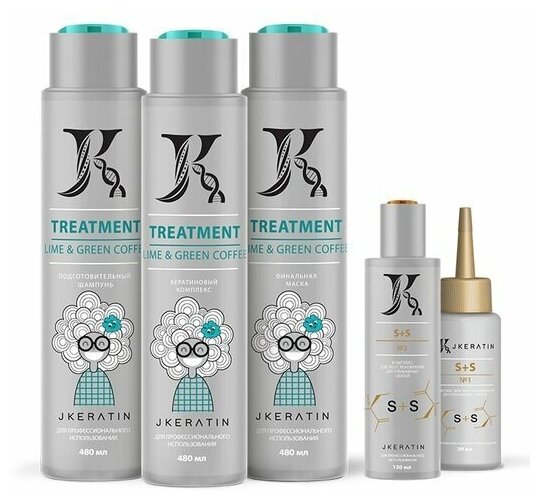 

Комплект JKeratin Двойное восстановление и питание волос с комплексом S+S 480 мл