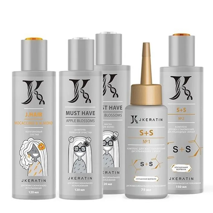 фото Комплект jkeratin керапластика с j.hair и комплексом s+s 120 мл