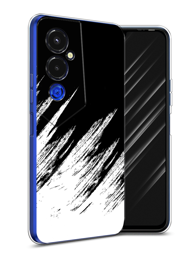 

Чехол Awog на Tecno Pova 4 pro / Техно Пова 4 Про "Черно белые брызги", Черный;белый;бежевый