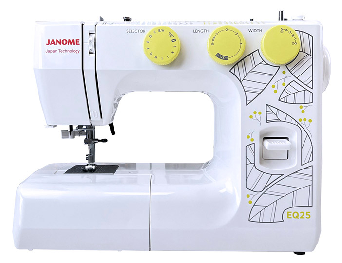 

Швейная машина Janome EQ25 белая, желтая, Белый;желтый, EQ25