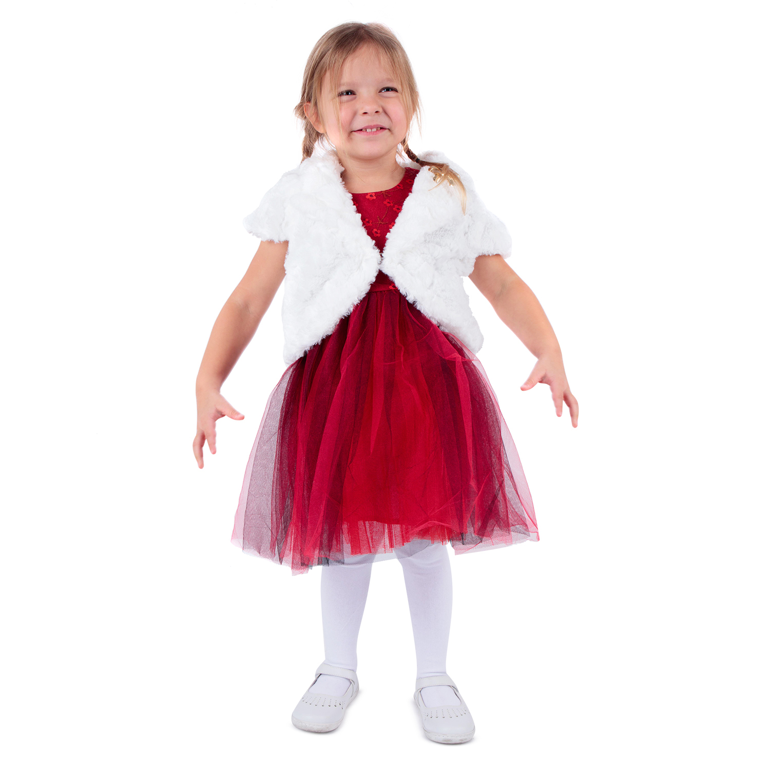 

Накидка Santa&Barbara белый UL1505/white р.116, UL1505/white