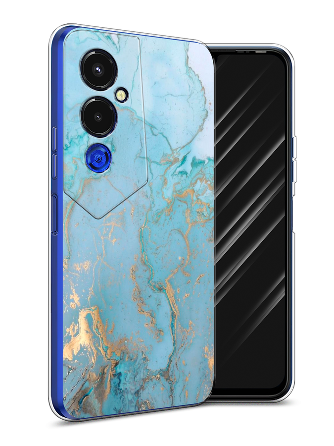 

Чехол Awog на Tecno Pova 4 pro / Техно Пова 4 Про "Голубой мрамор рисунок"