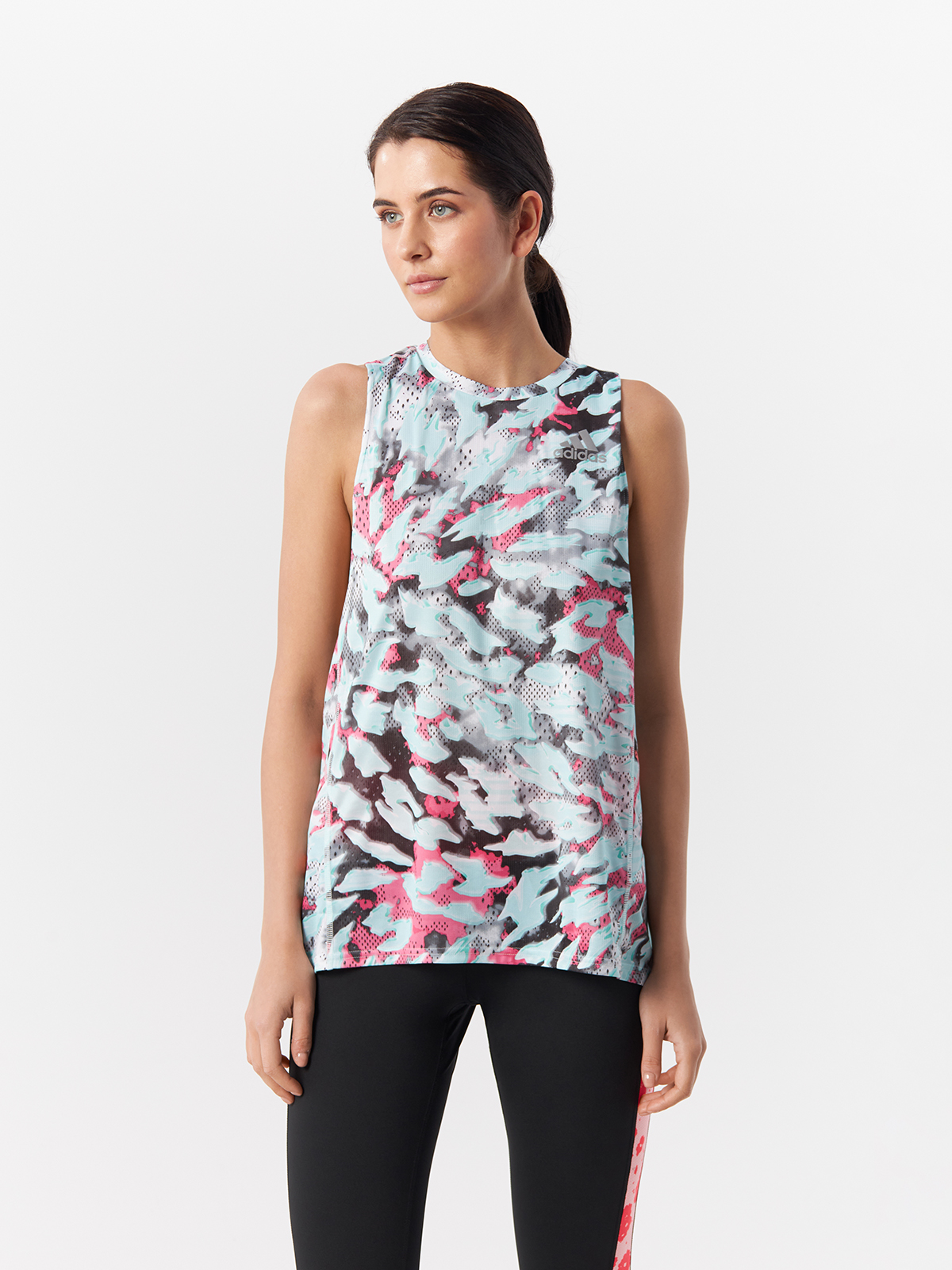 Майка женская Adidas Fast Graphic Tank Top H11283 разноцветная L