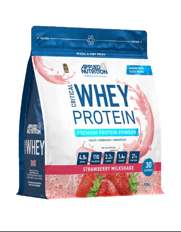 Сывороточный протеин Applied Nutrition CRITICAL Whey Клубничный койтейль 900 гр 4832₽