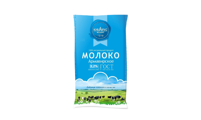 

Молоко 3,2% пастеризованное 500 мл Кубарус-молоко