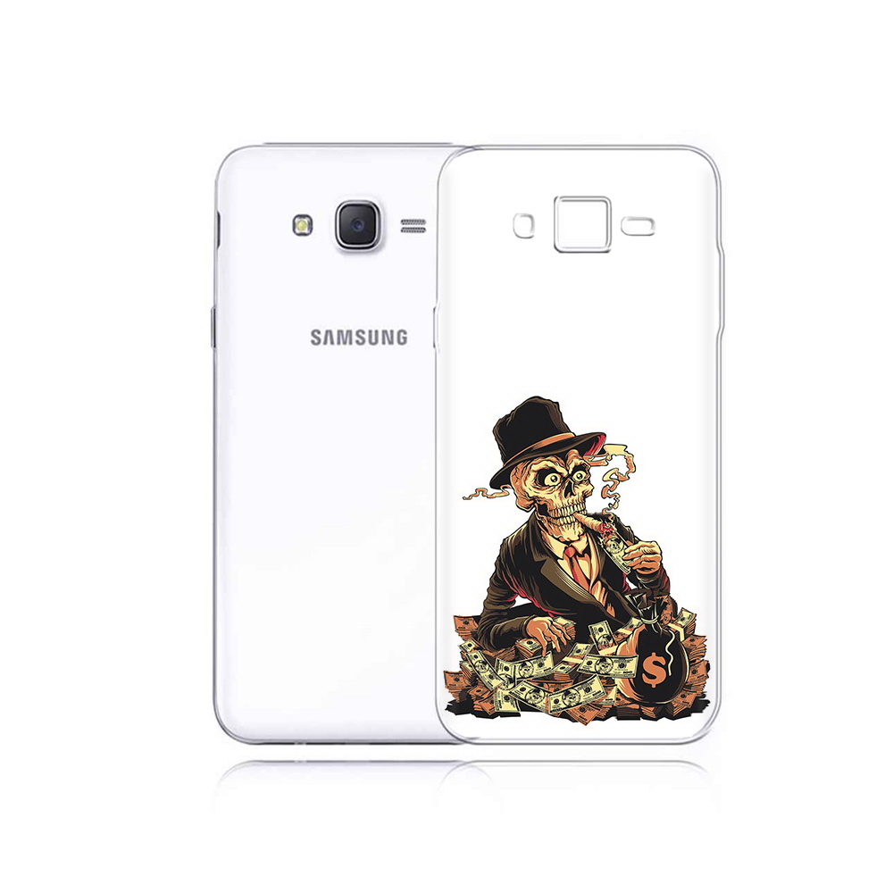 

Чехол MyPads Tocco для Samsung Galaxy J5 нарисованный череп с сигаретой (PT29188.586.515), Прозрачный, Tocco