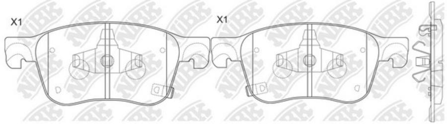 

Тормозные колодки NiBK дисковые PN8819