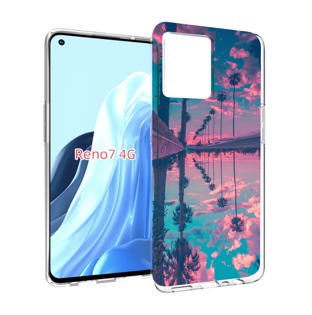 

Чехол MyPads отражение-пальм для OPPO RENO 7 4G, Прозрачный, Tocco