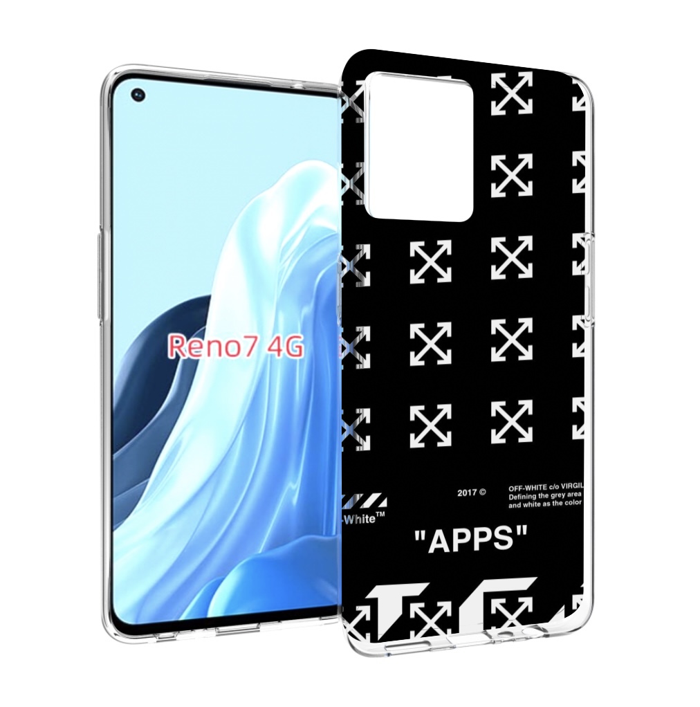 

Чехол MyPads оф-вайт-значки для OPPO RENO 7 4G, Прозрачный, Tocco
