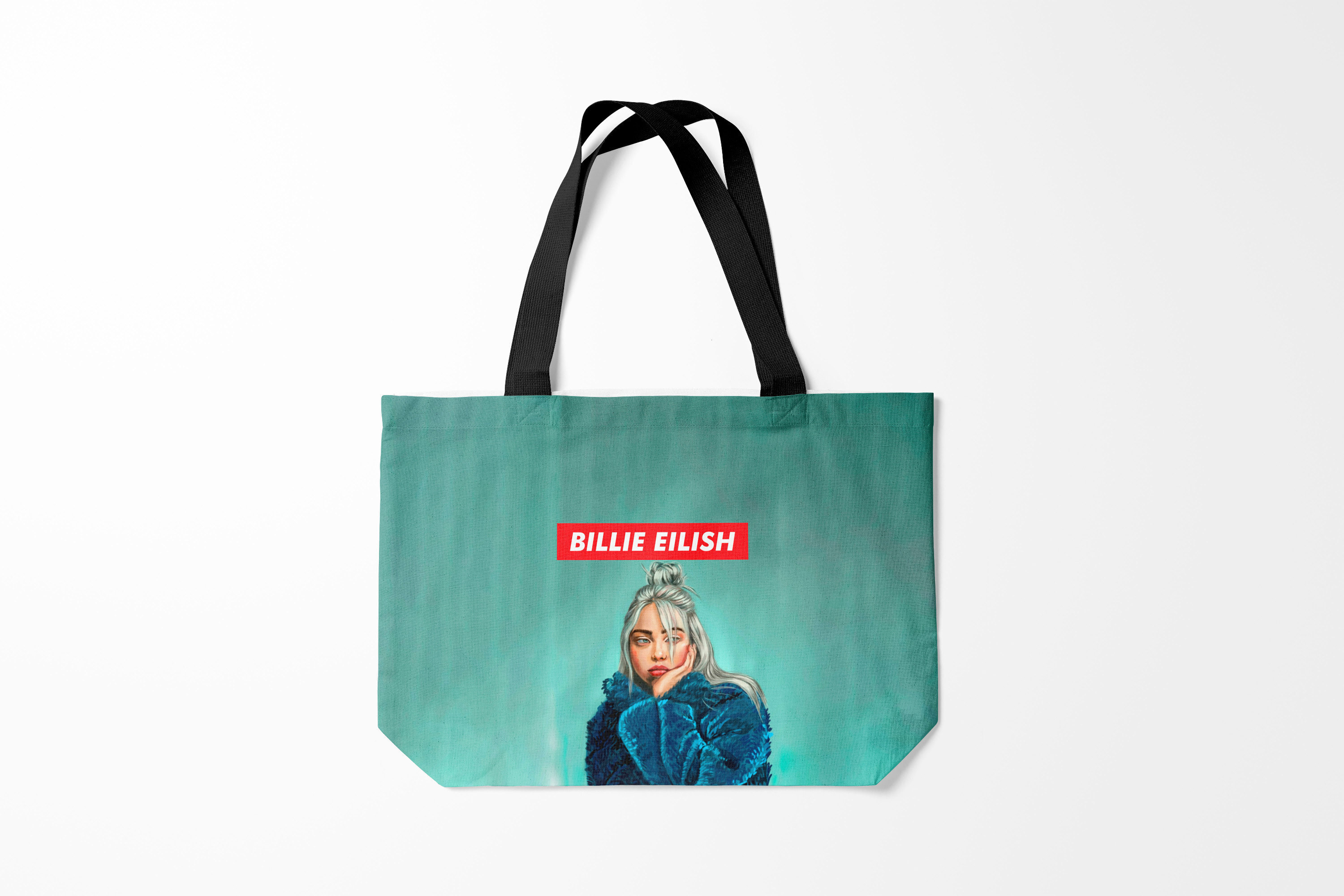 

Сумка шoппер унисекс Burnettie Billie Eilish, зеленый, Billie Eilish