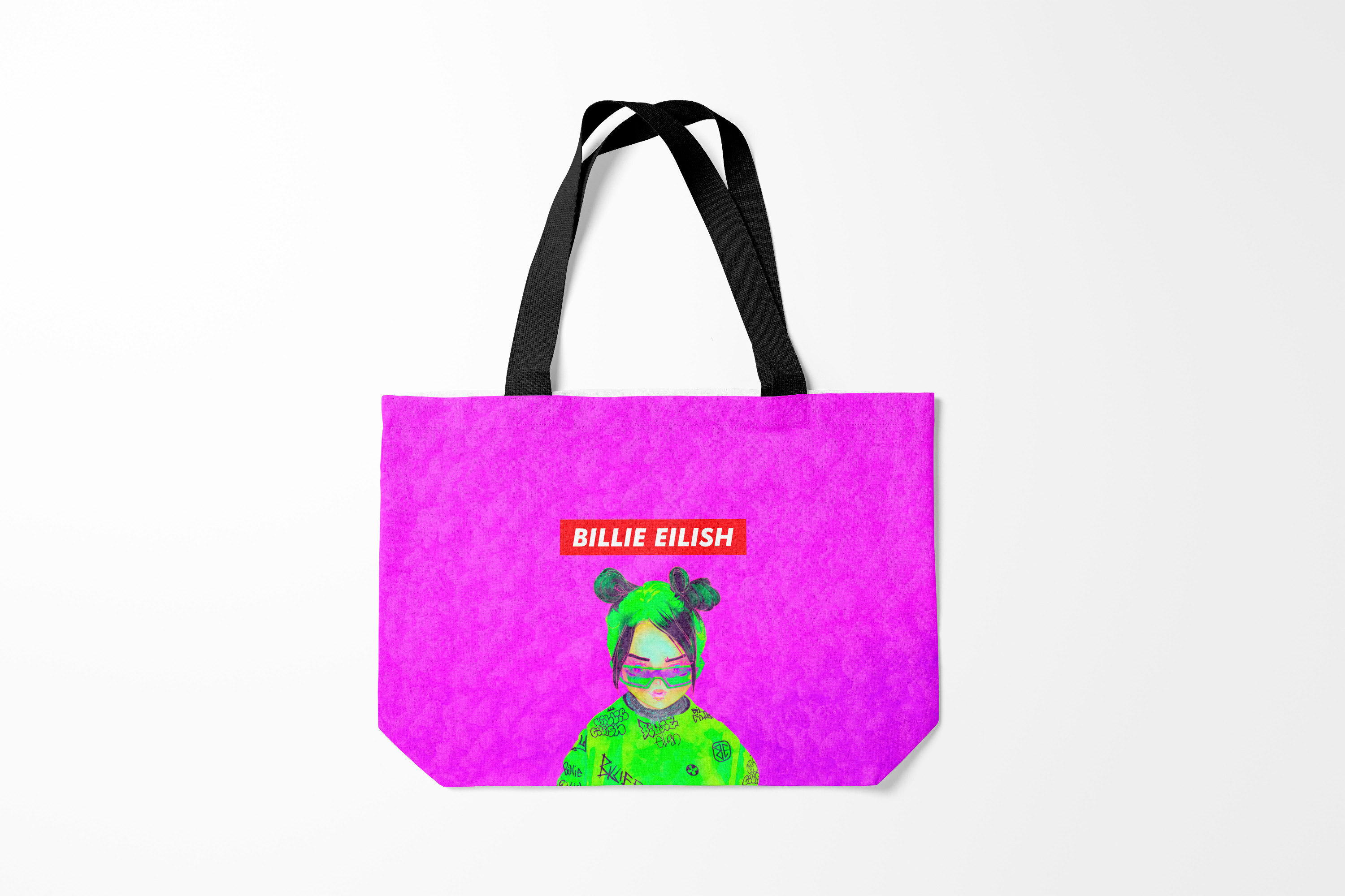 

Сумка шoппер унисекс Burnettie Billie Eilish, розовый, Billie Eilish