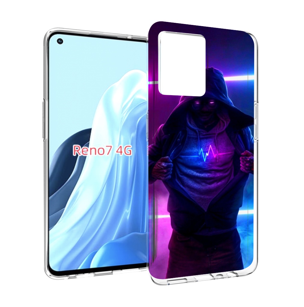 

Чехол MyPads парень в капюшоне неоновый для OPPO RENO 7 4G, Прозрачный, Tocco