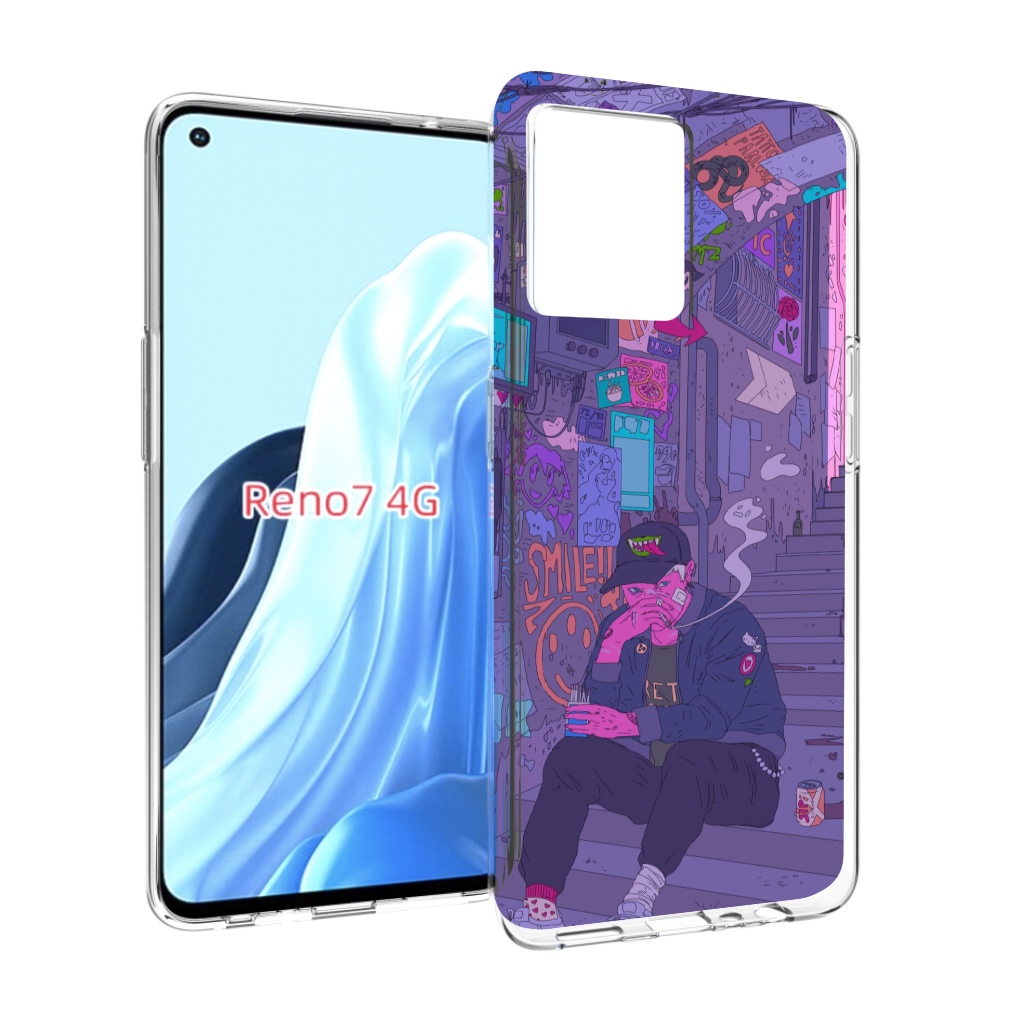 

Чехол MyPads парень в подъезде мультик для OPPO RENO 7 4G, Прозрачный, Tocco