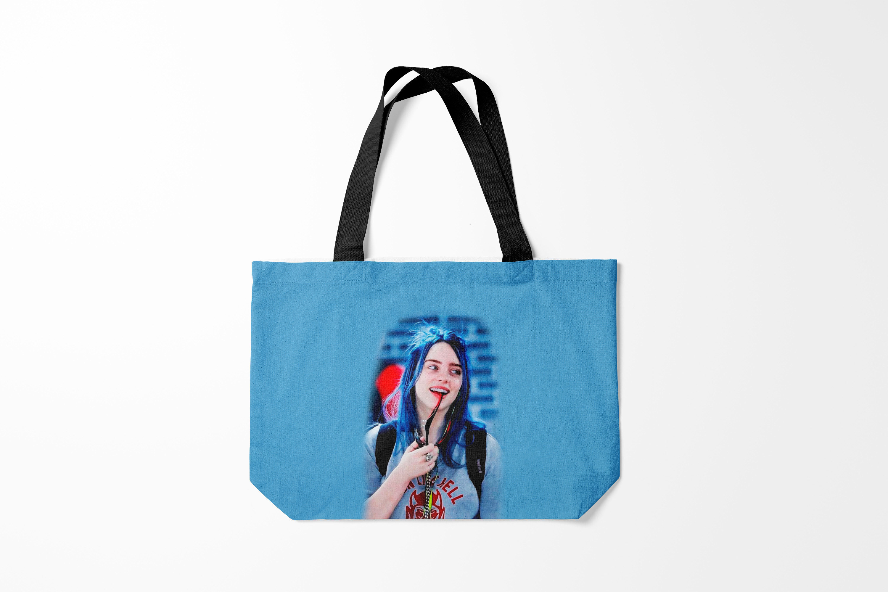 

Сумка шoппер унисекс Burnettie Billie Eilish, синий, Разноцветный, Billie Eilish
