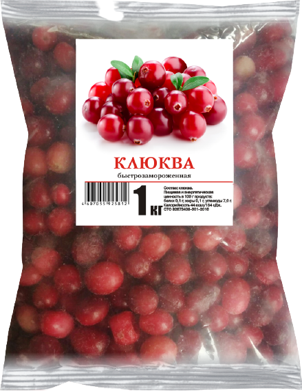 

Клюква Русское приволье замороженная 1 кг