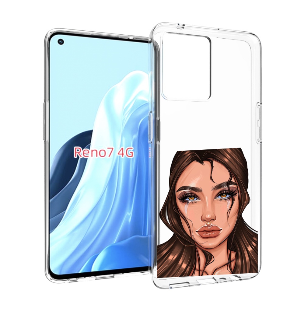 

Чехол MyPads плачущая-девушка женский для OPPO RENO 7 4G, Прозрачный, Tocco