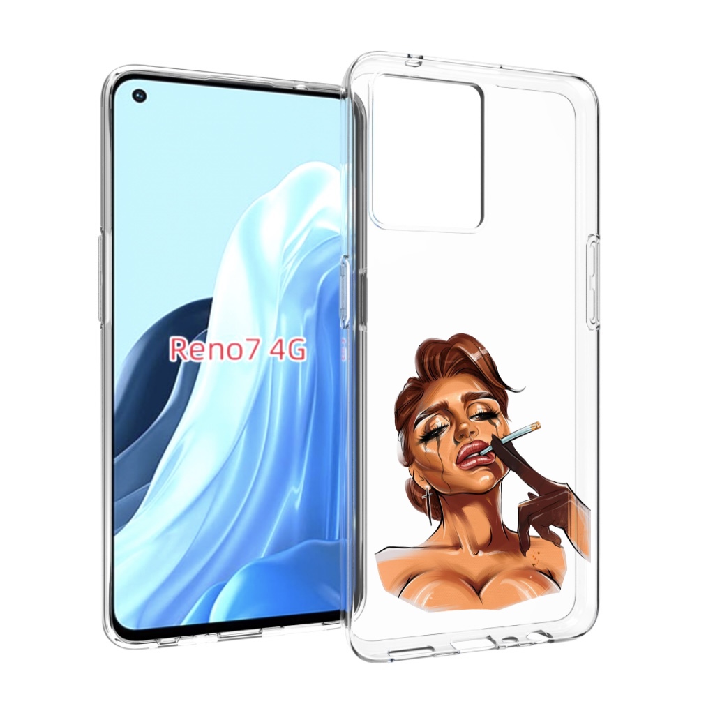 

Чехол MyPads плачущая-девушка-с-сигаретой женский для OPPO RENO 7 4G, Прозрачный, Tocco