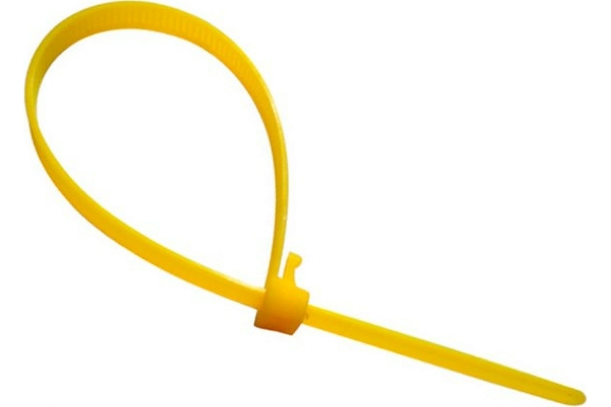 РемоКолор Хомуты нейлоновые желтые многоразовые 200 х 7,2 мм, 50 47-5-200