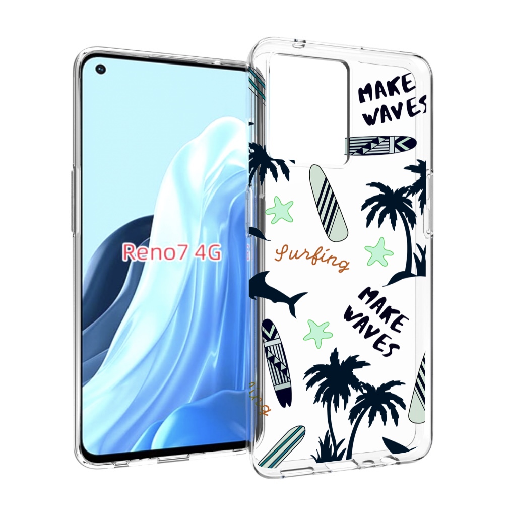 

Чехол MyPads пляжная-тематика для OPPO RENO 7 4G, Прозрачный, Tocco