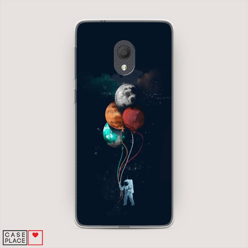 фото Чехол на alcatel 1c 5003d (2019) "космонавт с шариками" case place