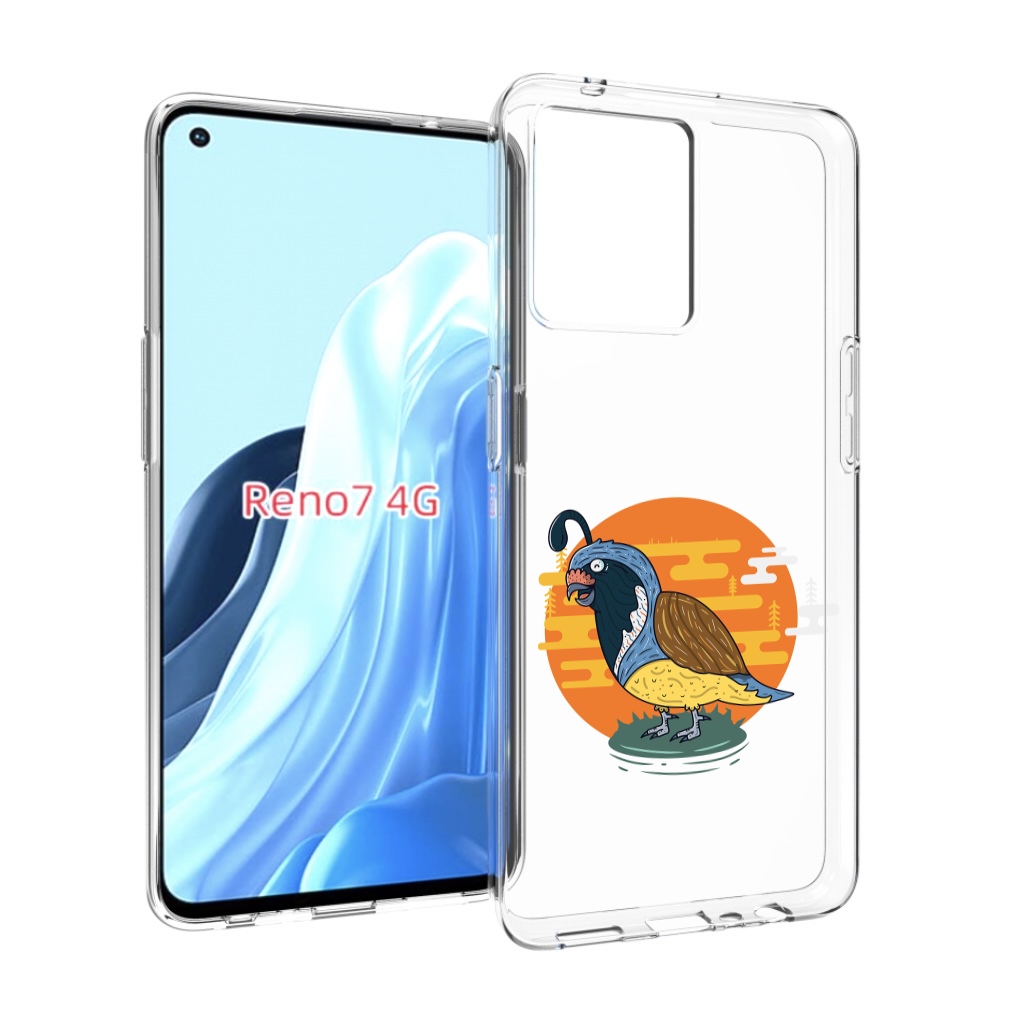 

Чехол MyPads попугай-на-острове для OPPO RENO 7 4G, Прозрачный, Tocco