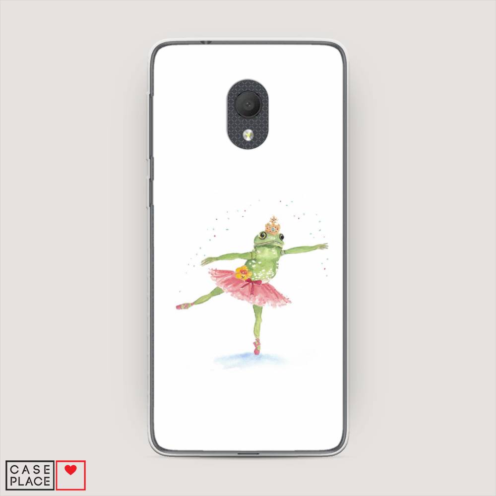 

Чехол на Alcatel 1C 5003D (2019) "Лягушка-балерина", Зеленый, 170650-4