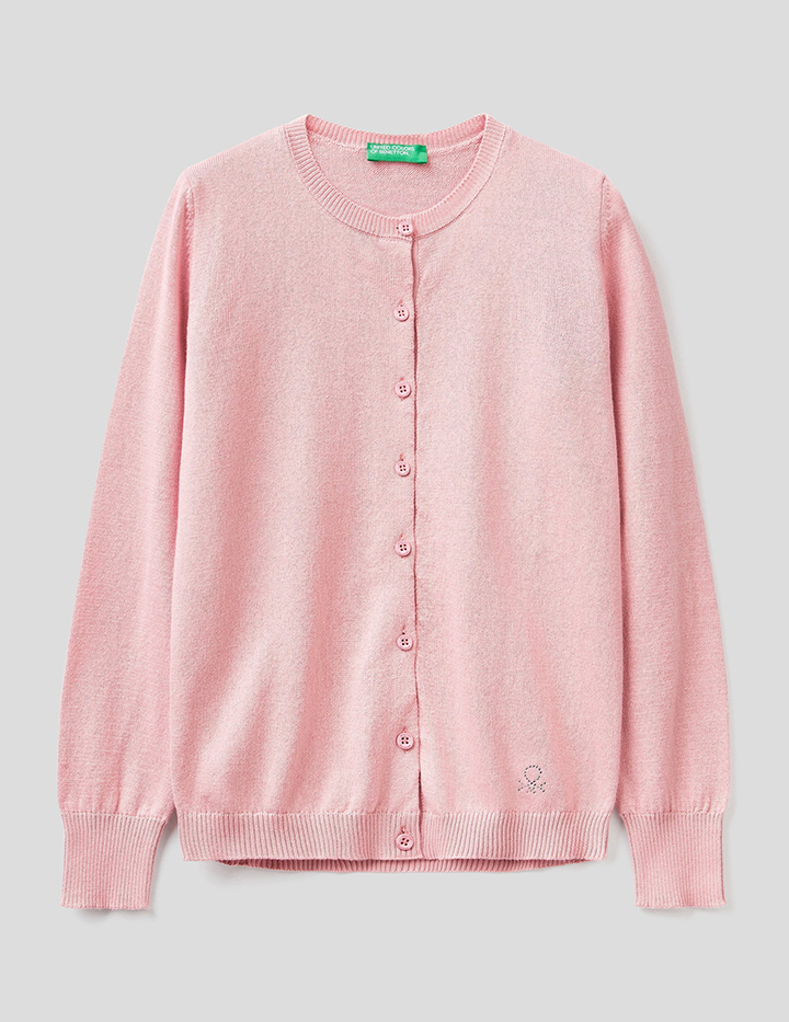 

Кардиган для девочек Benetton цв. розовый р.140, 21A_102CC5450