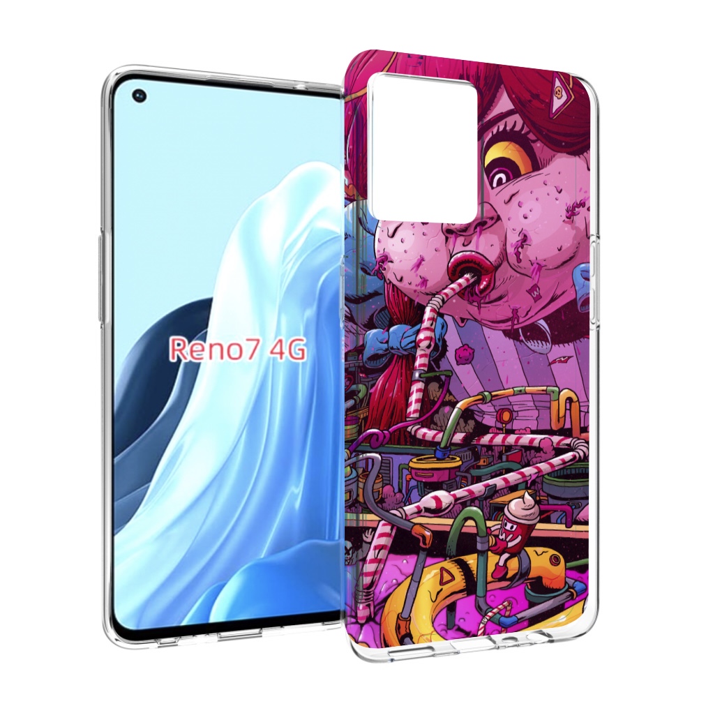 

Чехол MyPads прикольная сладкая картинка для OPPO RENO 7 4G, Прозрачный, Tocco