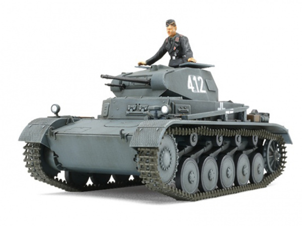 фото Модель tamiya 1/48 легкий танк panzerkampfwagen ii ausf.a/b/c(sd.kfz.121) с одной фигурой