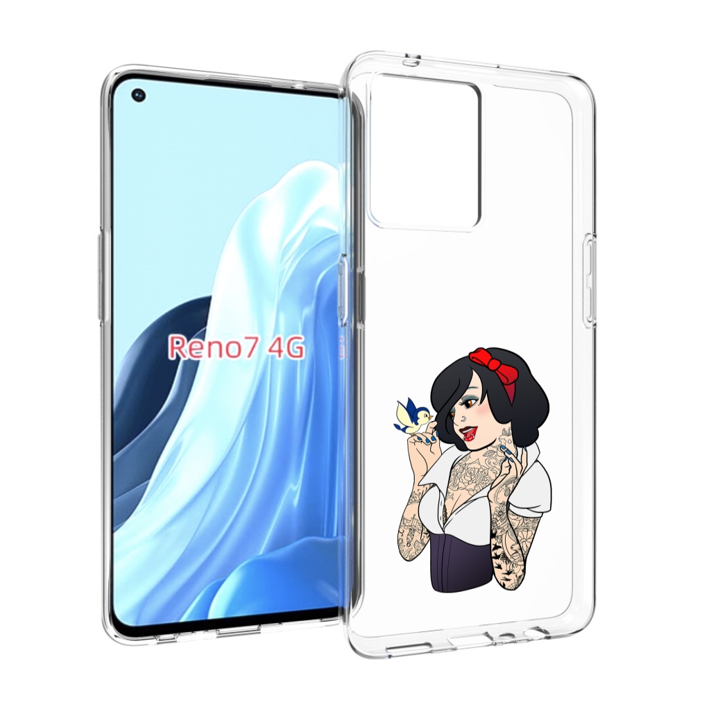 

Чехол MyPads принцесса-тату женский для OPPO RENO 7 4G, Прозрачный, Tocco